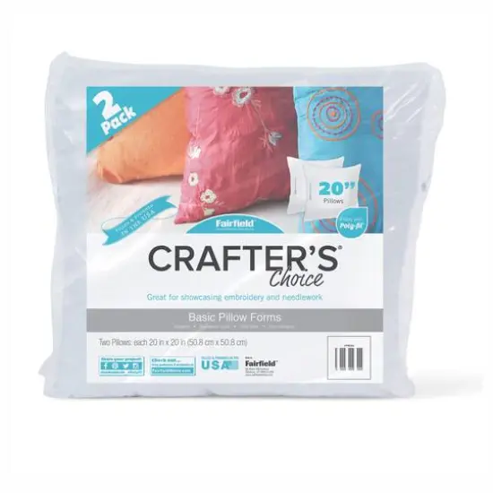 Crafter's Choice&reg; 2ct. Basic Pillow Forms, 20" x 20" {1}