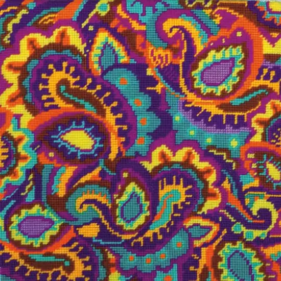 Design Works&trade; Paisley Needlepoint Kit {3}