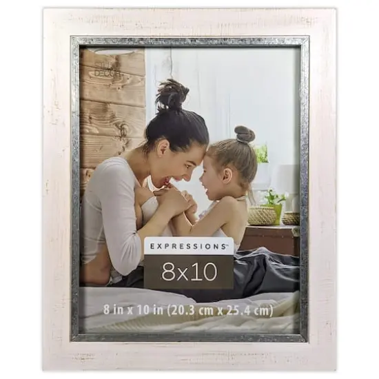 Expressions&trade; 8" x 10" White with Silver Edge Frame by Studio D&eacute;cor&reg; {1}