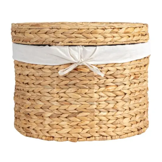 Hello Honey&reg; Natural Brown Serene Hyacinth Basket Set with Lids {5}