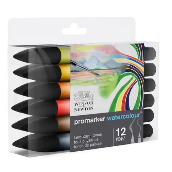 Winsor & Newton® ProMarker™ Landscape Tones 12 Watercolor Marker Set {3}