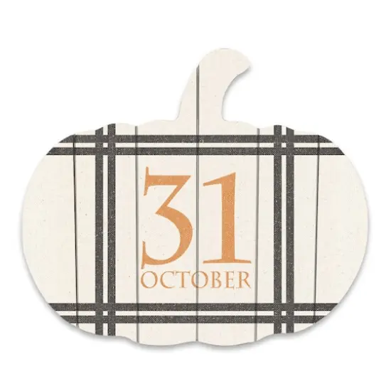 October 31 Pumpkin Shaped Pallet Wood Art {1}