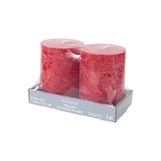 4" Red Pillar Candles, 2ct. by Ashland&reg; {5}