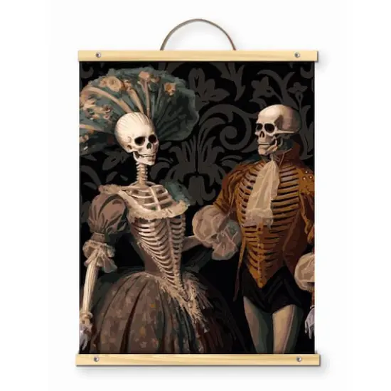16" x 20" Skeleton Couple Paint-by-Number Kit with Wood Display Hanger by Artist's Loft&reg; {1}