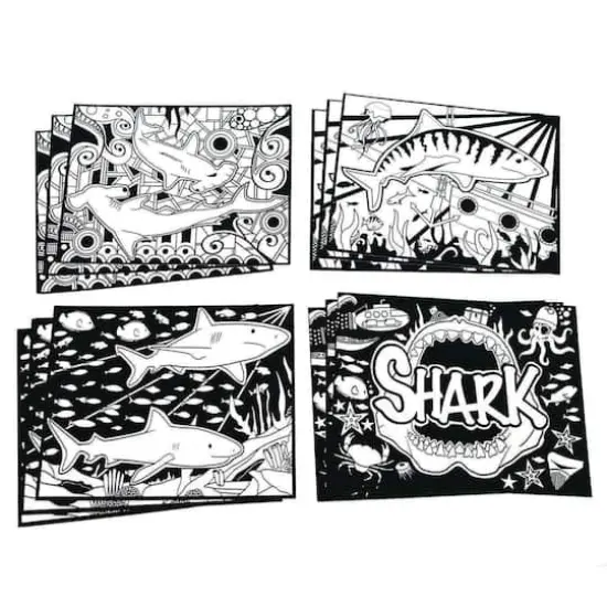 S&S&reg; Worldwide Velvet Art Shark Posters, 12ct. {1}