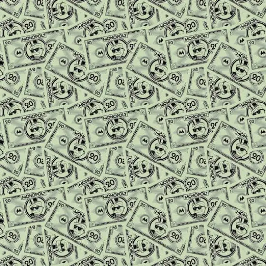 Monopoly 20 Dollars Precut Cotton Fabric {1}
