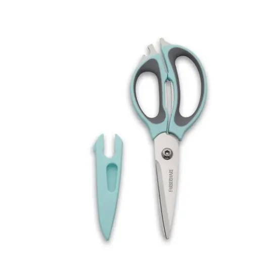 Farberware 4-in-1 Kitchen Shears Aqua/Ink {2}