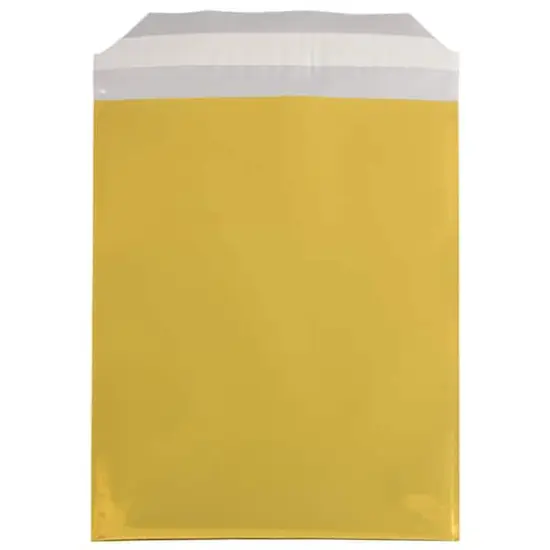 JAM Paper 6.25" x 7.875" Open End Foil Envelopes with Self Adhesive Closure, 25ct. Gold {1}