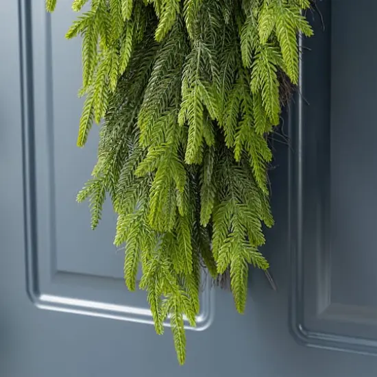 Glitzhome&reg; 31.5"H Christmas Greenery PE Teardrop {5}