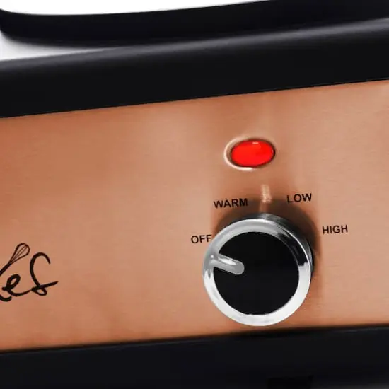 MegaChef Triple 2.5qt. Brushed Copper Slow Cooker and Buffet Server {3}