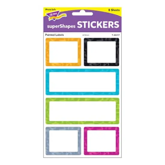 Trend Enterprises&reg; Color Harmony Painted Labels superShapes Stickers, 6 Packs of 24 {4}