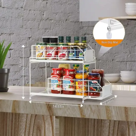 NEX&trade; 2-Tier Under Sink Cabinet Organizer with Sliding Basket Drawer {5}