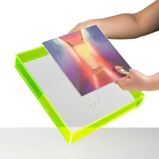 Wexel Art Neon Yellow Float Frame with Magnetic Photo Holder {3}