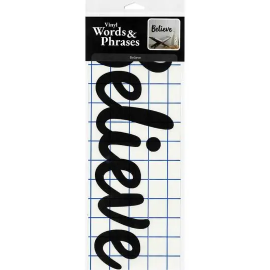 Leisure Arts&reg; Vinyl Believe Black Wall Decal {5}