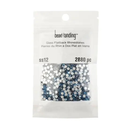 SS12 Glass Flatback Rhinestones by Bead Landing&trade; Light Sapphire {4}