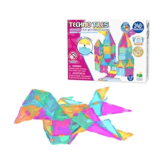 Techno Tiles - Geometric Snap & Build Tiles: Pastel Colors: 240+ Pcs {4}