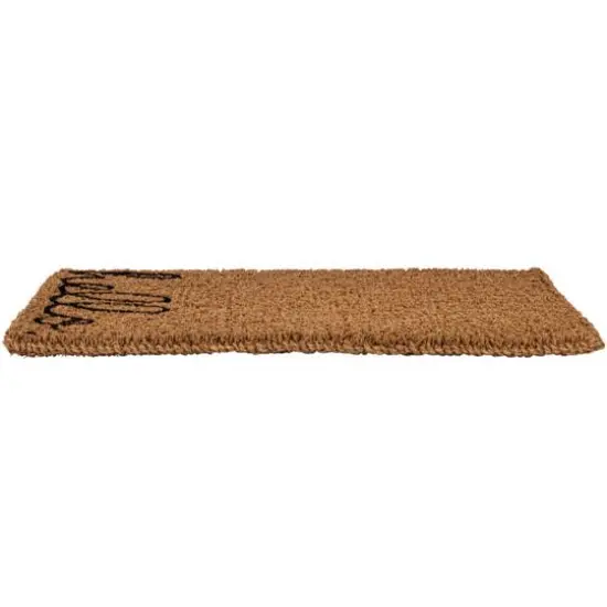 Hello Honey&reg; Black & Brown Hello Natural Coir Doormat {6}