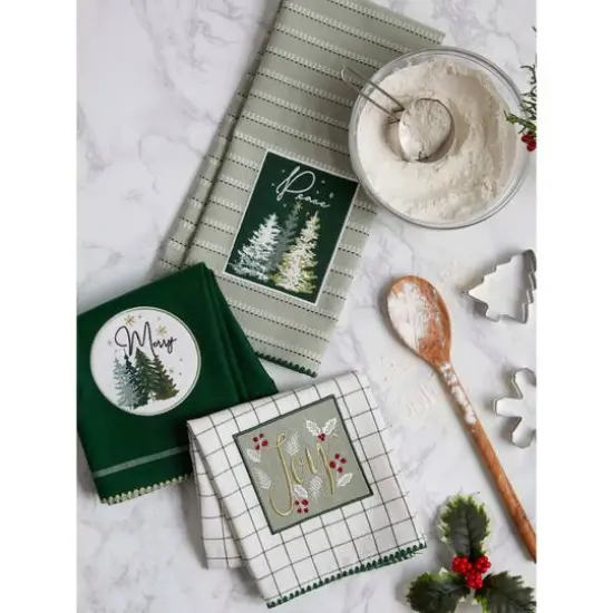 DII&reg; Winter Woods Embellished Dishtowel Set {11}