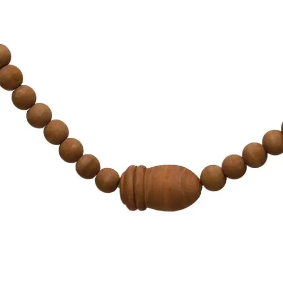 Hello Honey&reg; 6ft. Wood Beads & Acorns with Jute Tassels Garland {4}