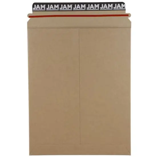 JAM Paper 9" x 11.5" Brown Kraft Flat Photo Mailer Peel & Seal Closure Envelopes, 6ct. {1}