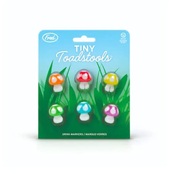 Genuine Fred&reg; Tiny Toadstools&trade; Rainbow Drink Charms {5}