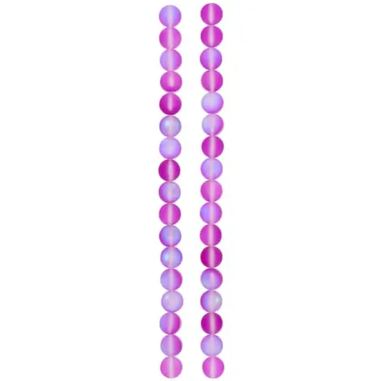 Matte Purple Opal Glass Round Beads, 8mm by Bead Landing&trade; {4}