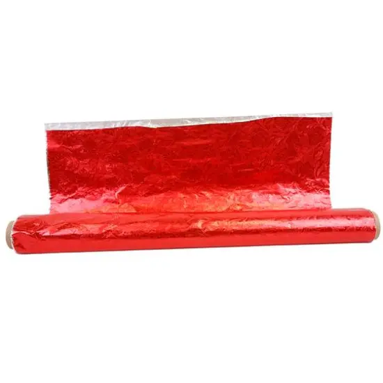 JAM Paper Embossed Floral Foil Wrapping Paper, 20" x 50ft. Moss {2}