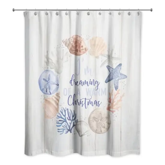 Dreaming of a Warm Christmas Fabric Shower Curtain {1}