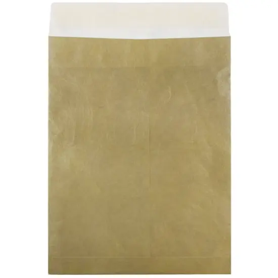 JAM Paper 10" x 13" Tyvek Tear-Proof Open End Catalog Envelopes, 25ct. Gold {4}
