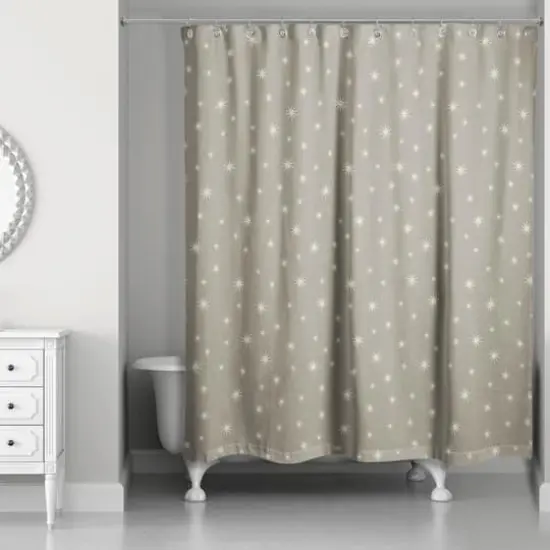Gray Twinkle Shower Curtain {3}