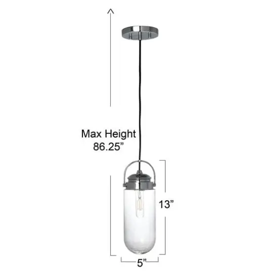 Hello Honey&reg; Robert Stevenson Lighting Shiloh Metal & Glass Ceiling Light Chrome {5}