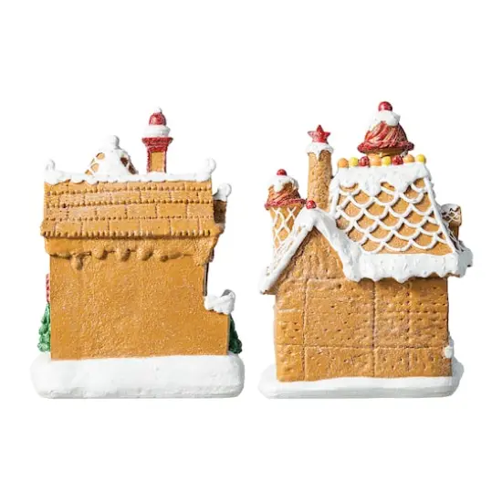 Glitzhome&reg; Light-Up Christmas Gingerbread House Table D&eacute;cor Set {8}
