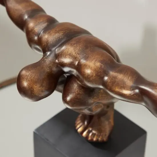 20" Bronze Human Figure Decor Sculpture {9}