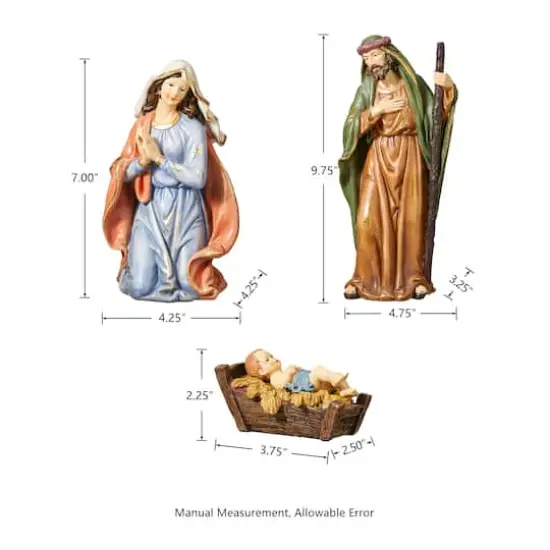 Glitzhome&reg; 10" Nativity Figurine Set {7}