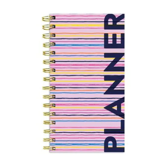 TF Publishing Pocket Pink Stripe Undated Weekly Spiral Planner {1}
