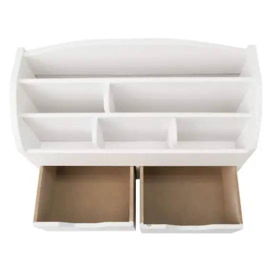 American Art D&eacute;cor&trade; White Space Saving Desk Organizer with USB Port {4}