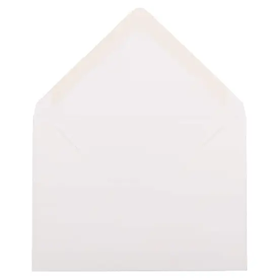 JAM Paper A7 Bright White Laid Strathmore Invitation Envelopes with Euro Flap, 50ct. {3}