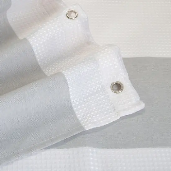 Elle D&eacute;cor Gray Jacquard Weave Shower Curtain {5}