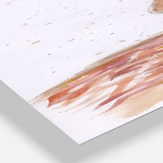 Designart Hand Painted Pink Flamingo Cottage 3 Panel Oversized Wall Clock {5}