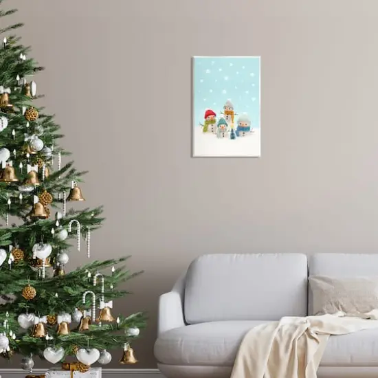 Stupell Industries Winter Snowmen Christmas Tree Wall Plaque Art {3}