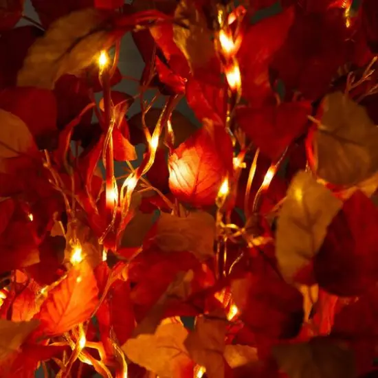 5ft. Pre-Lit Autumn Artificial Fall Tree with 200 Warm White LED Lights {6}