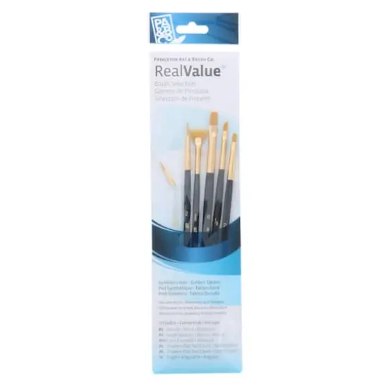 Princeton&trade; RealValue&trade; Golden Taklon 6 Piece Brush Set {1}