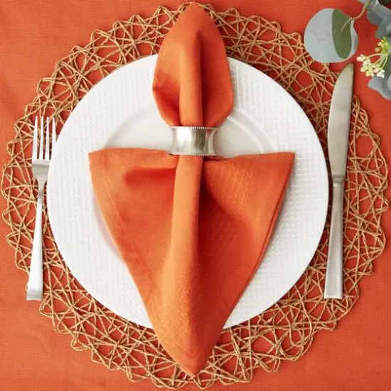 DII&reg; Burnt Orange Dobby Stripe Cloth Dinner Napkins, 6ct. {7}