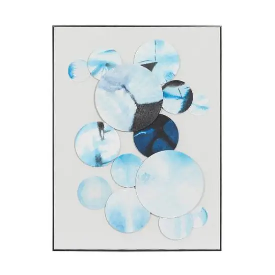 White Canvas Contemporary Wall Art, 40" x 30" x 3" {1}