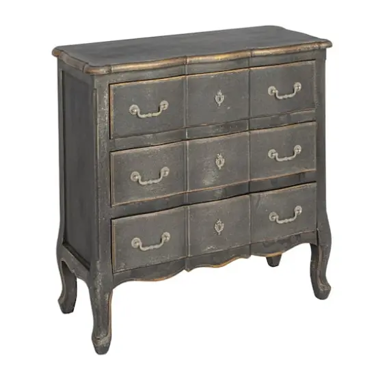 Hello Honey&reg; Distressed Black Wood Dresser Cabinet {1}
