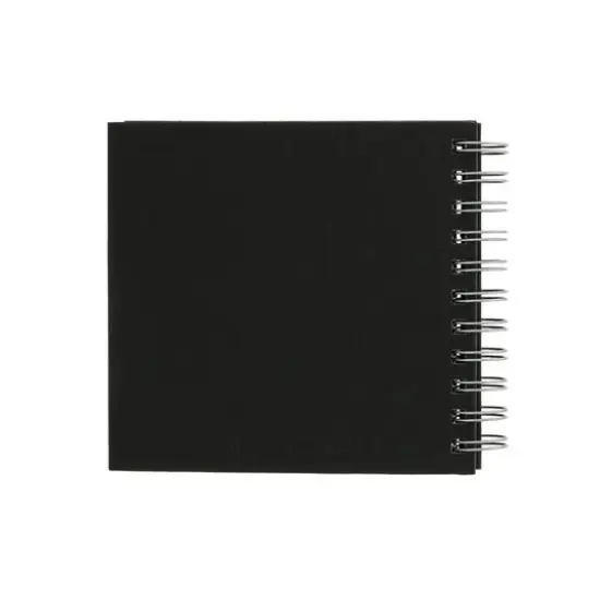 Fabriano® Black Square Spiral-bound Drawing Book, 5.9'' x 5.9'' {3}