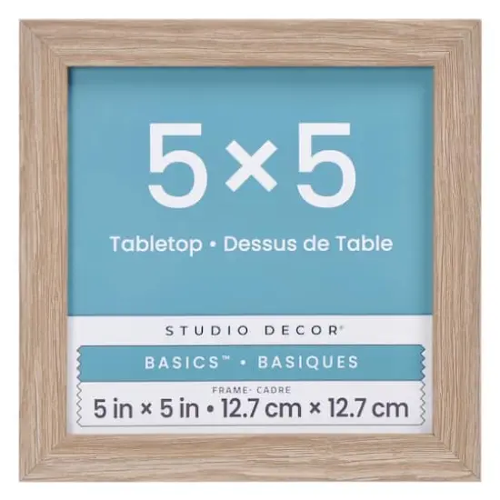 Basics&trade; Woodgrain Tabletop Linear Frame by Studio D&eacute;cor&reg; Natural Brown {1}