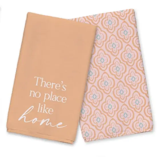 No Place Like Home Tea Towel Set Orange {1}