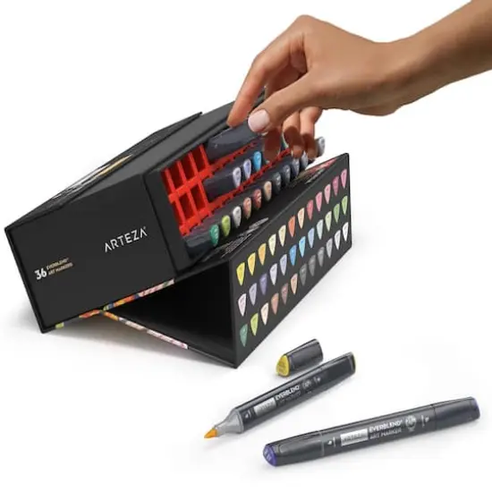 Arteza® EverBlend™ Ultra 36 Color Tropical Tones Dual Tip Art Marker Set {5}