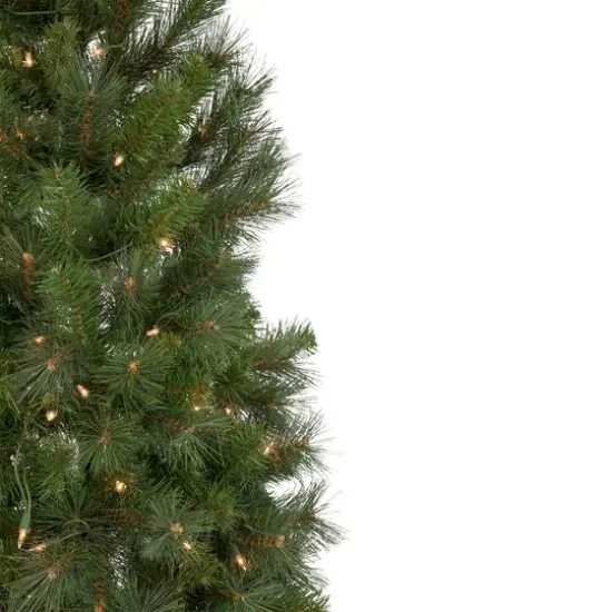 6.5ft. Pre-Lit Beaver Pine Artificial Christmas Wall Tree, Clear Lights {6}